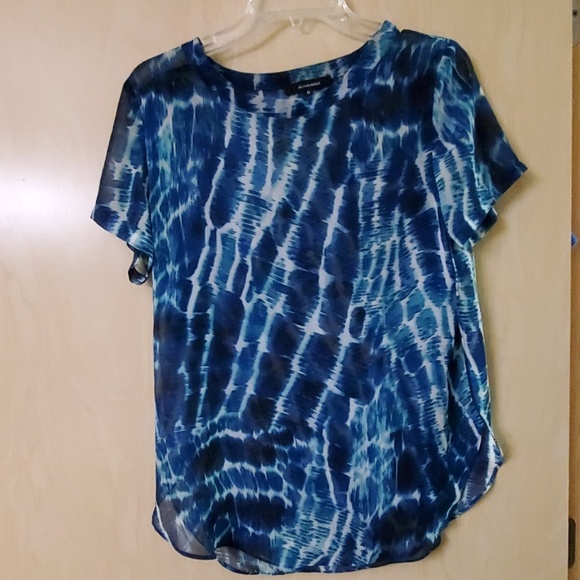 Oliviaceous Tops - Oliviaceous Blue Tye Dye See Through Top - M